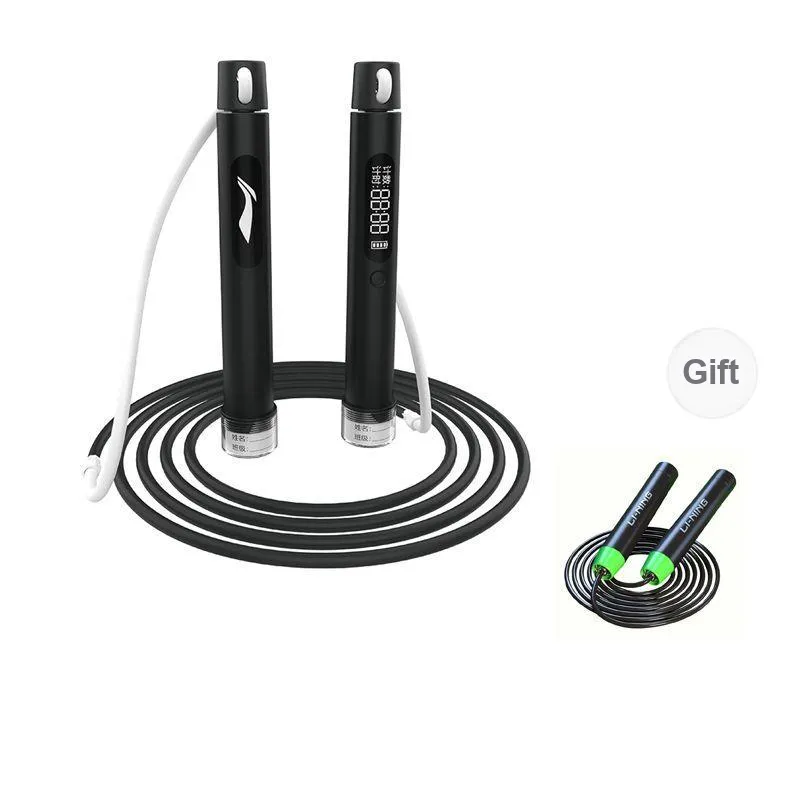 LiNing Aerobic Fat Reduction Non Countable Jump Ropes Adults Aluminum Alloy Controller PU Steel Wire Rope 3m-2