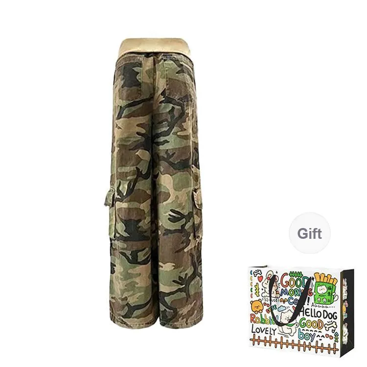 Pzhk Jeans Women's Camouflage Includes Shopping Bag-1