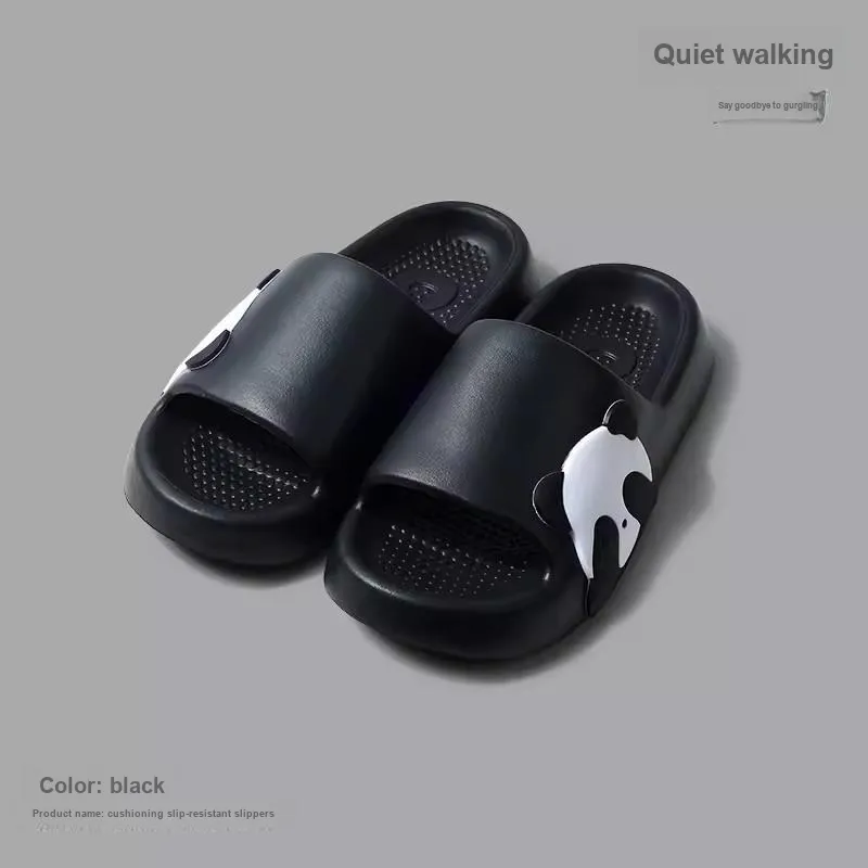 Yunpo Cute Cartoon Panda Slippers For Men, Home Indoor & Outdoor, Couple, EVA Squashy And Bouncy Feeling, Slide Slipper-1