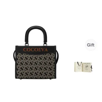 COCOEVA PVC Tote Bag Commute Bag Crossbody Handbag Regular Women's Black