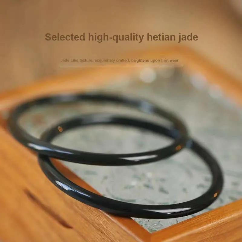 Grace Hetian Jade Bangles Green Jade Women's-5