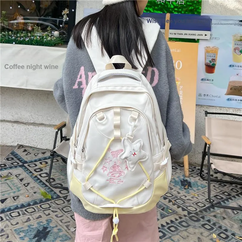 KAMLUI Nylon Fabric Backpack Unisex Multicolor-23