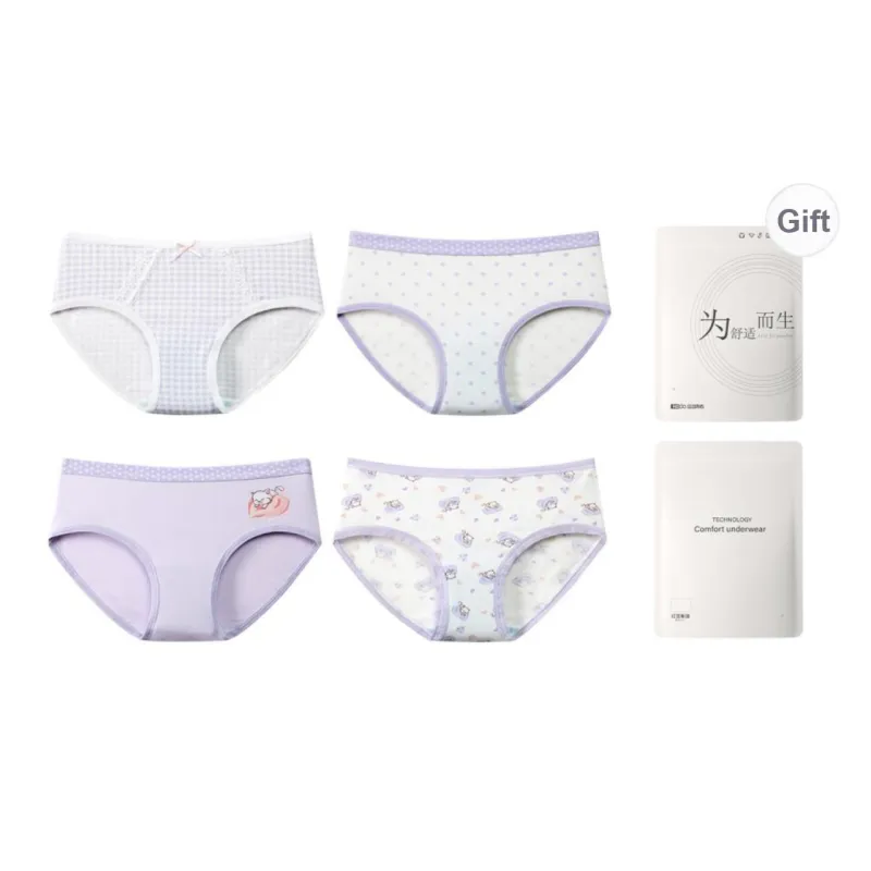 Red Bean Underpants Women's 4 Pack Shopping Bag-7