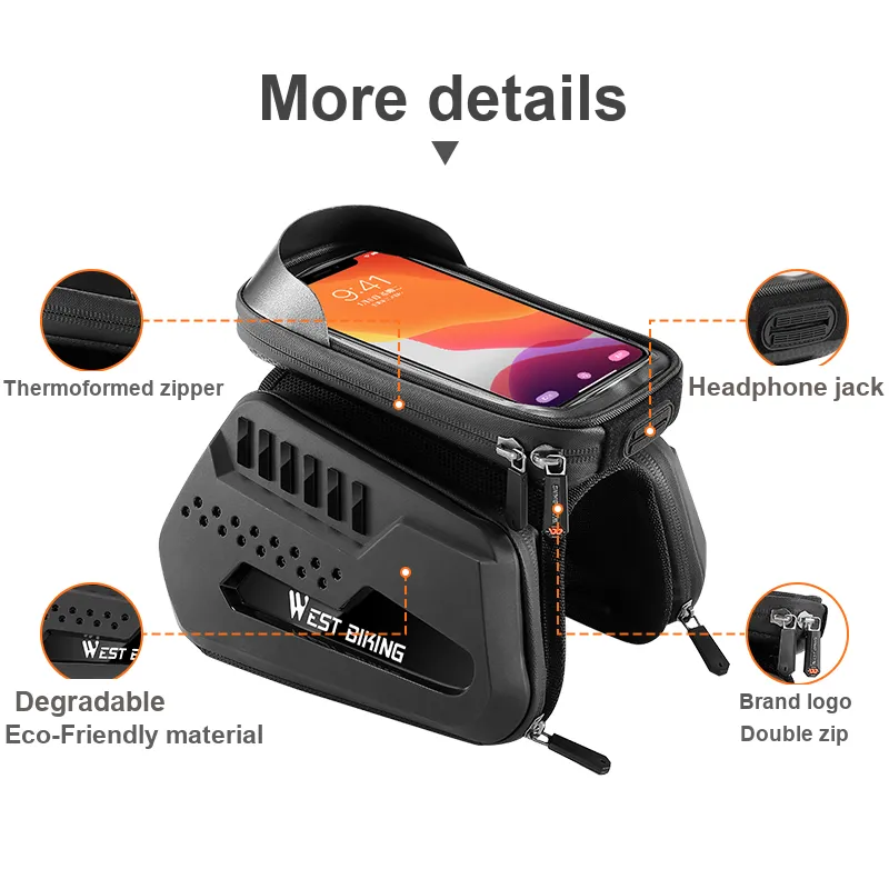 WEST BIKING Riding Equipment Unisex Degradable Eco Friendly TPU Shell With TPU Touchscreen-3