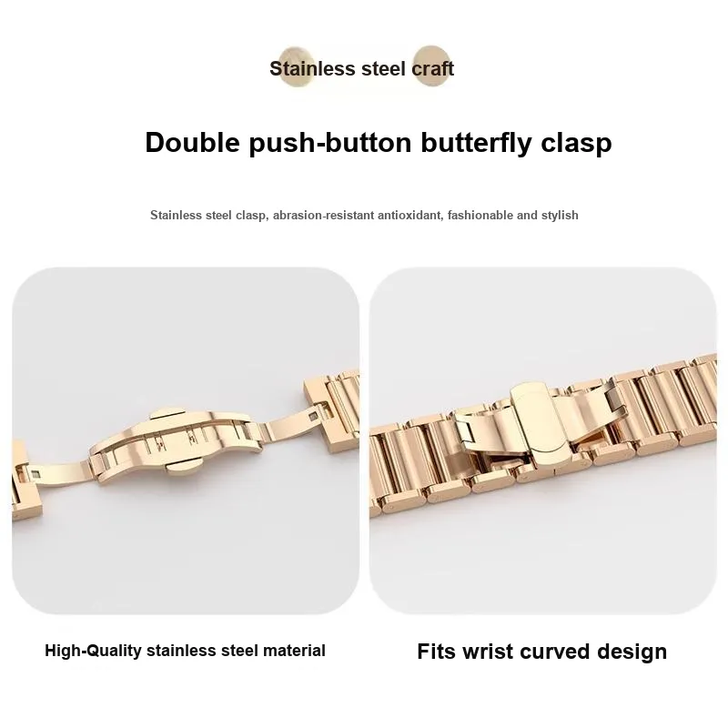 IBOANN Apple Compatibility Watch Band 15cm Ceramic, Stainless Steel Material-3