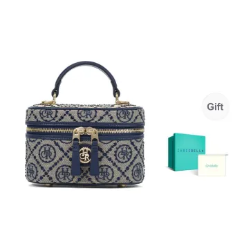 CHRISBELLA Fabric+Synthetic Leather Crossbody Handbag Regular Women's Blue