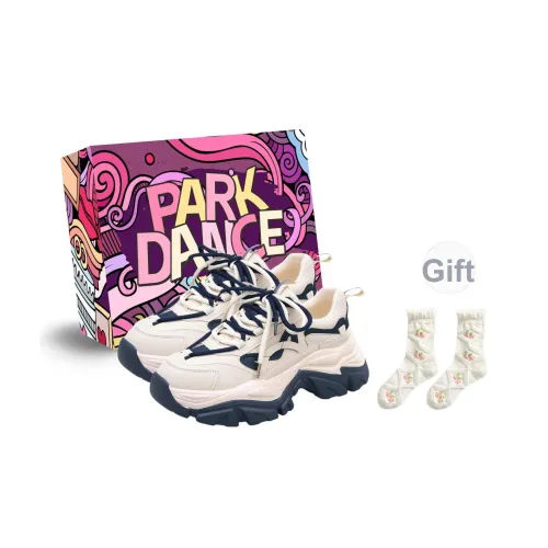 PARK DANCE Устойчивые к истиранию Низкие Топ Кроссовки для танцев Женские Бежево-синие