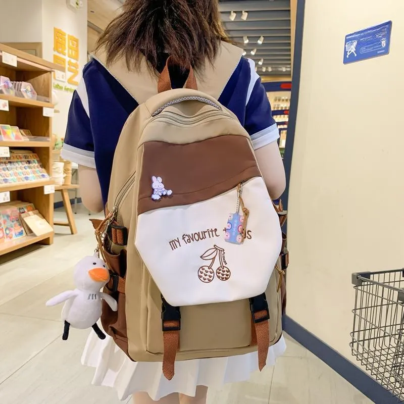Travel Nylon Backpack Unisex Multicolor-9
