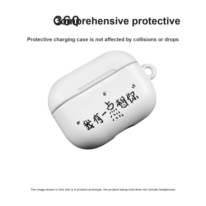 Keshami Compatible With Apple AirPods Pro 2/AirPods 4/3 PC Matte Hard Shell Individual Creative Text Headphone Cases-3