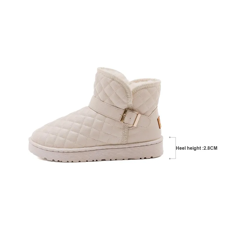 Warrior Cotton Boots Water-Resistant Wear-Resistant Slip-Resistant And Coverage Snow Boots Women's-22