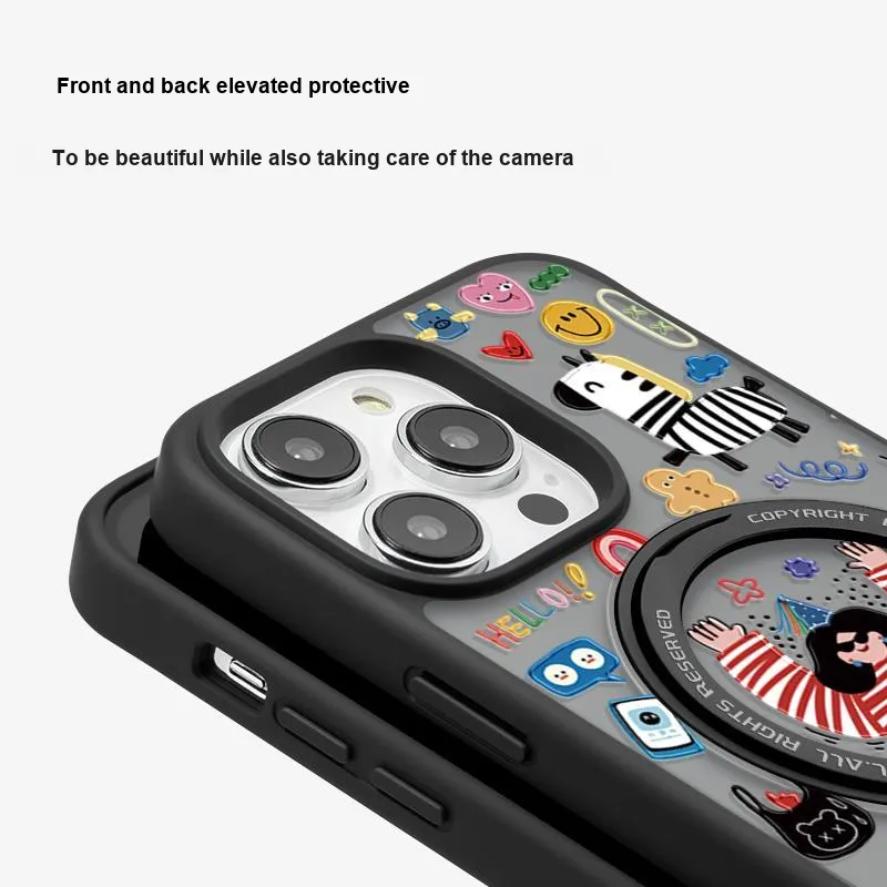 Marsfield Acrylic Material Skin Friendly 360 Rotating Pivot Case Phone Cases Apple 16/15/14pro/proma-5