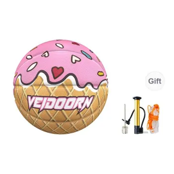 VEIDOORN Rubber Basketball Pink Size 7 Street Training Competition Unisex