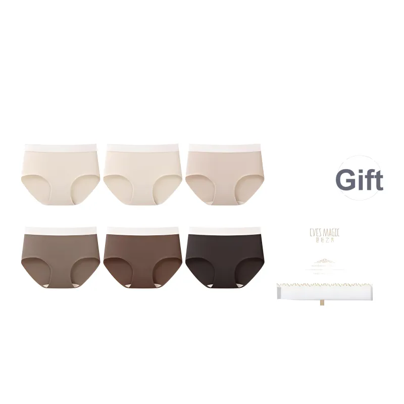 XIA.WA.ZHI.XIU Underpants Women's Shopping Bag 6 Pack-0
