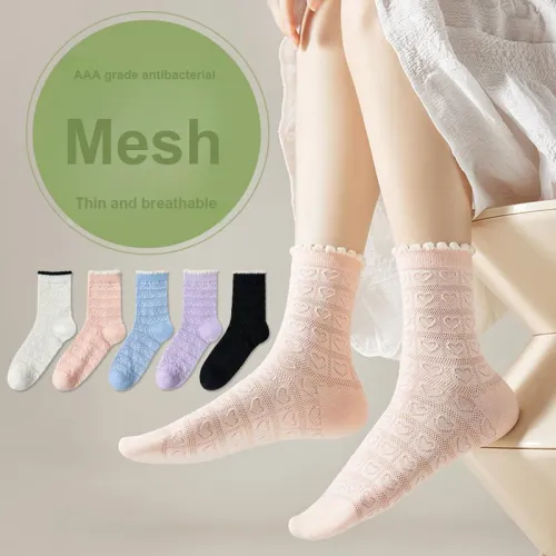 MIIOW Mid Calf Socks Women's 5 Pack