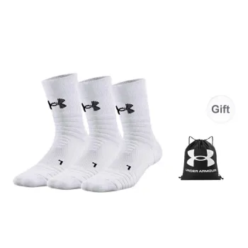 Under Armour Basketball Socks Unisex 3 Pack, 6 Pack, 9 Pack White