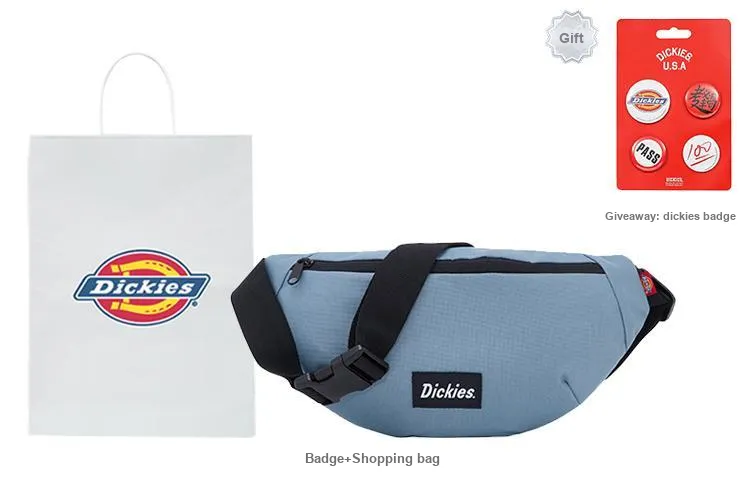 Dickies Fabric One Shoulder Crossbody Fanny Pack Regular Unisex Haze Blue-4
