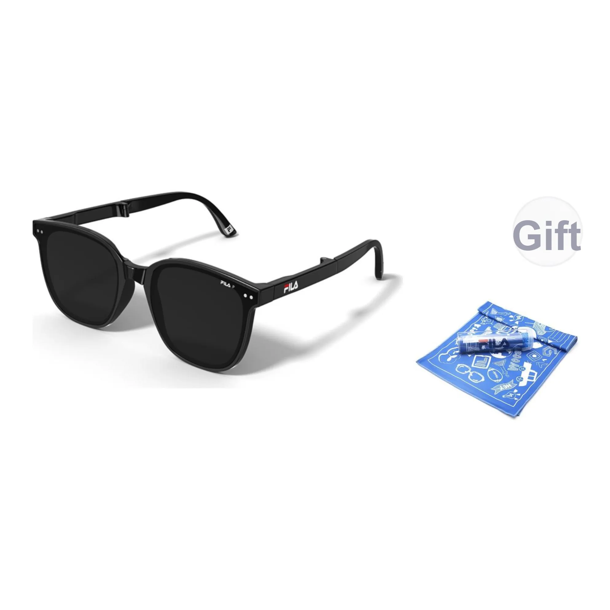 FILA TR Памятный пластик Квадрат Складные Солнцезащитные очки Унисекс