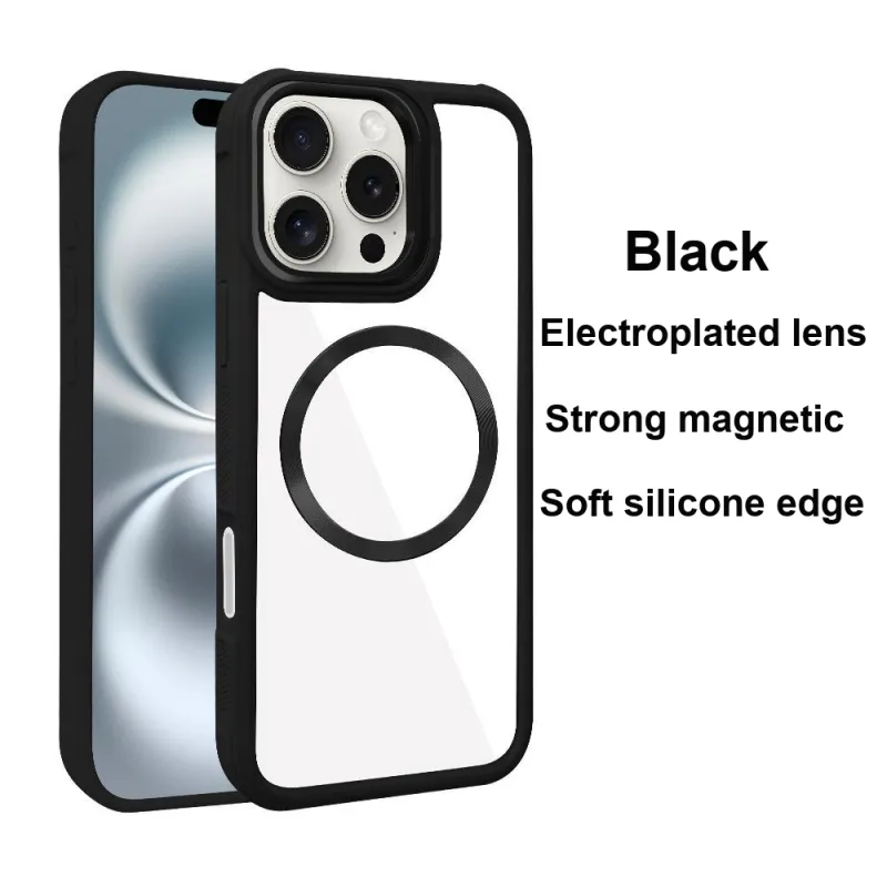 Record Star Acrylic Material Magnetic Electroplated Eye Phone Cases Compatibility IPhone15/16 Girlish-2