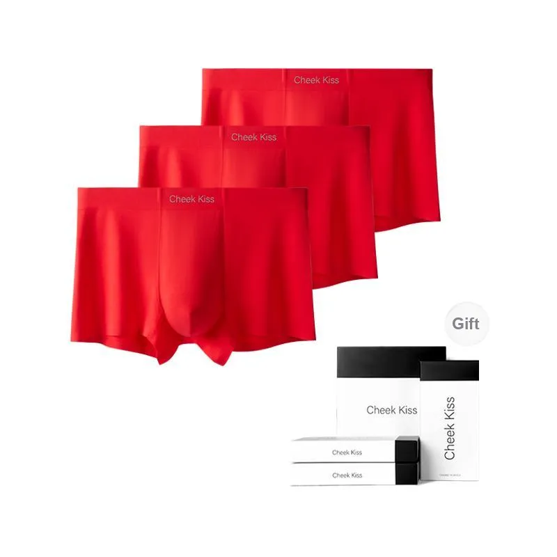 Cheekkiss Underwear Gift Boxes Men's 3 Pack Red-12