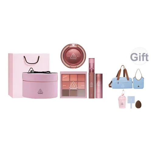 3CE x MUUT Ограниченный набор теней для век румян жидкой помады макияж длительное действие прозрачный четырехкомпонентный комплект