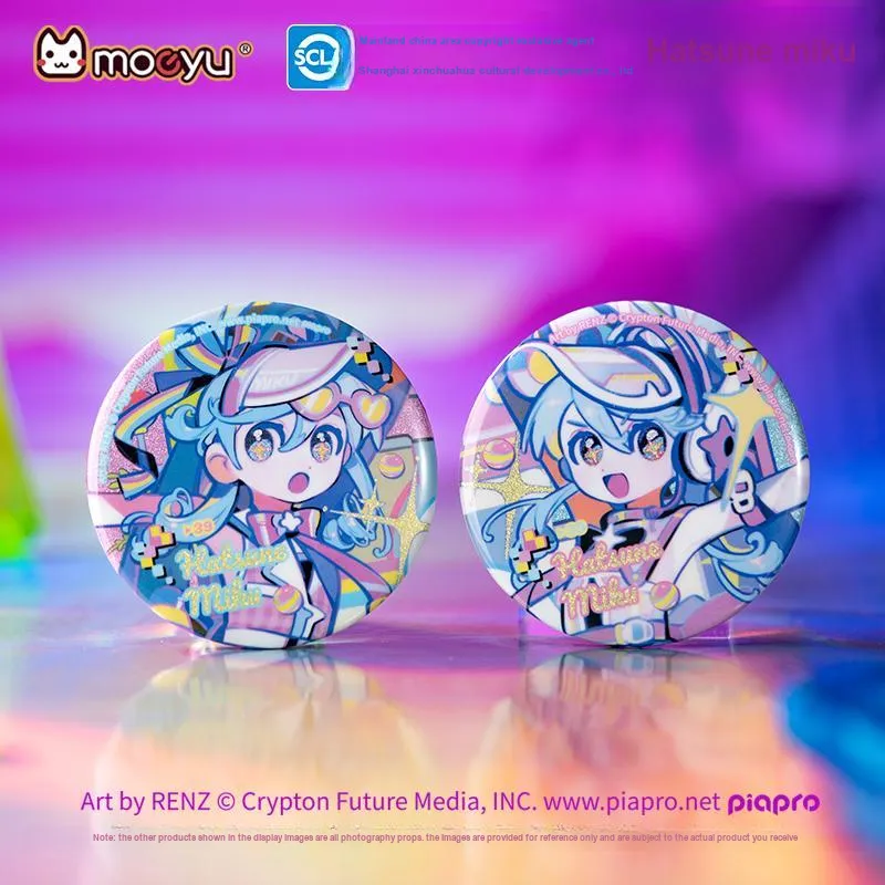 MOEYU Hatsune Miku Badge Miku Tinplate Commemoration Badge Anime Collection Badges-33
