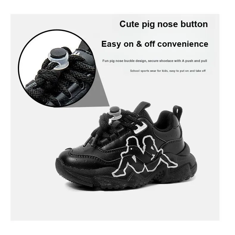 KAPPA KIDS Anti Slip Wear Resistant Low Top Lightweight Sports Casual Shoes Black Kids'-2