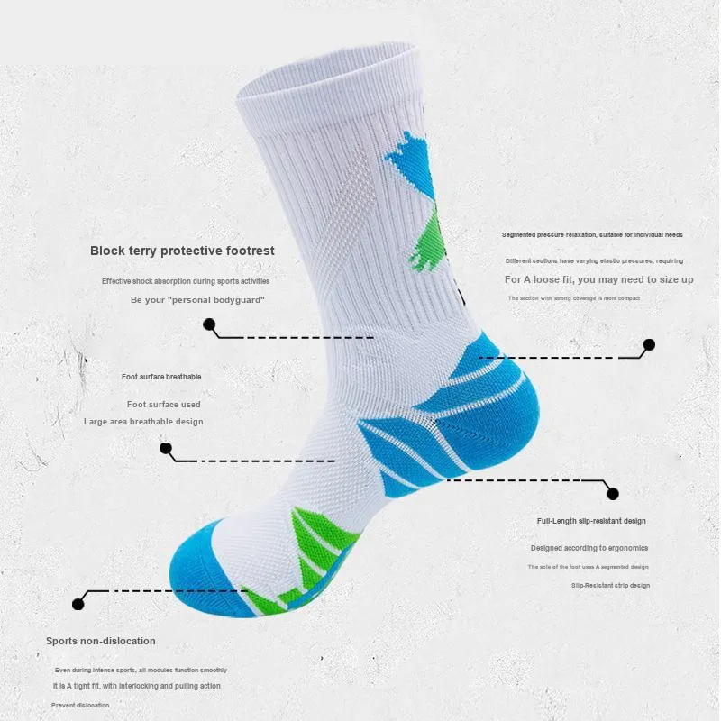 BEAR UNION Basketball Socks Men's Combo Set-4