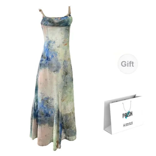 TURN UP Slip Dresses Women's Watercolor Mint