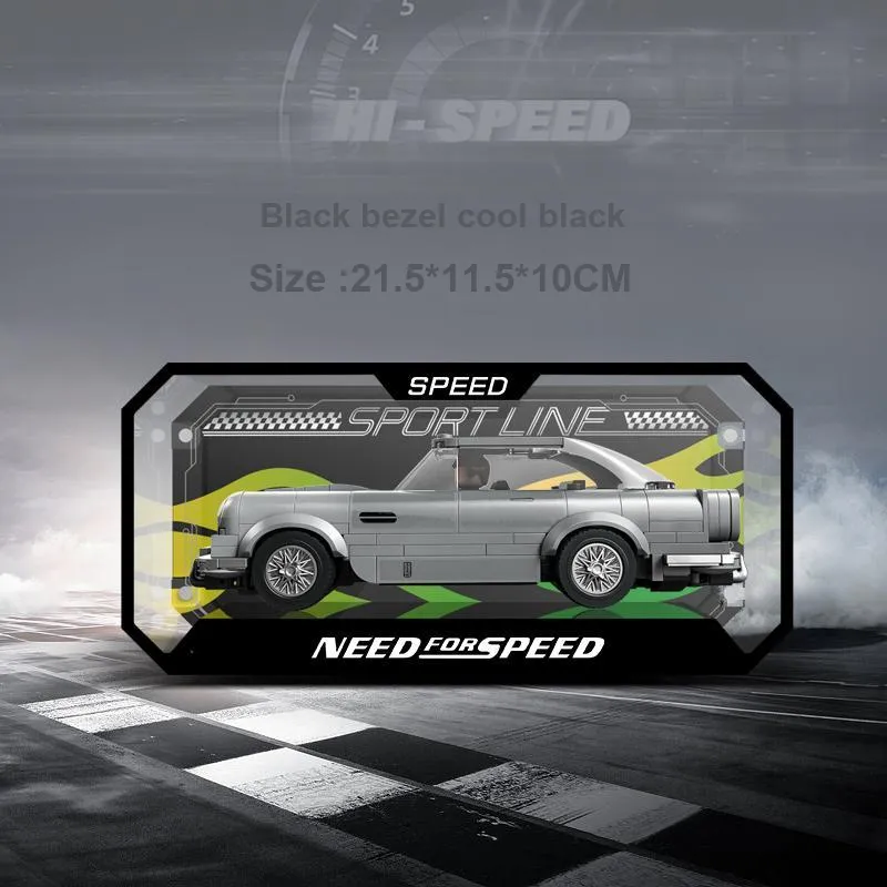 LIGHT YOUR BRICKS Joy 100 Building Block Speed Collection Car Alloy Model Racing Car Display Case Model Accessories-9
