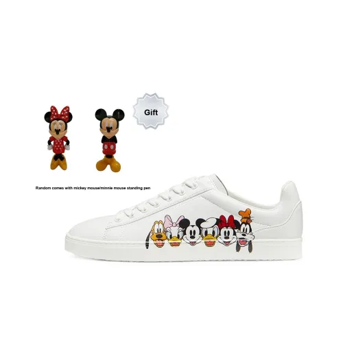 Disney x Stuart Weitzman SW Livvy SNEAKER Стильные Скейтбординги Женские Белые
