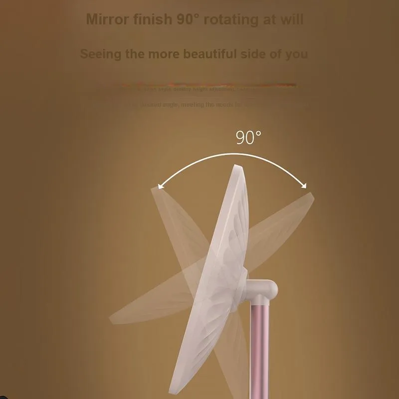 Gentle Welcome LED Strip With Tricolor Dimming Metal Stand Portable Mirror Grooming And Touch Up-2