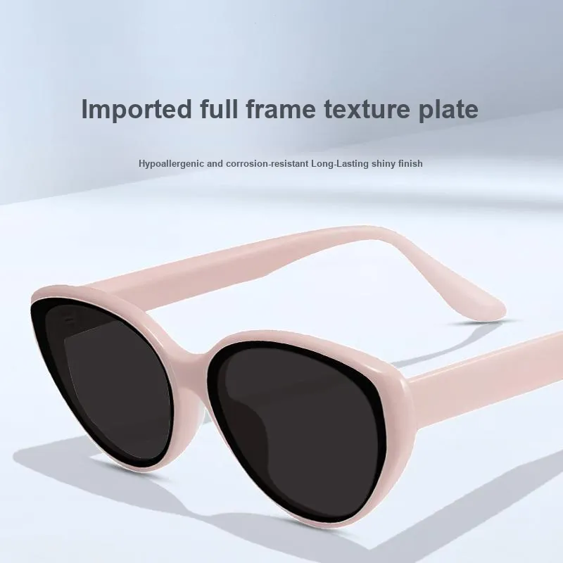 LOHO Plate Frame Cat Eye Driving Outdoors Travel Photography Sun Protection Ultraviolet Sunglasses Unisex-4