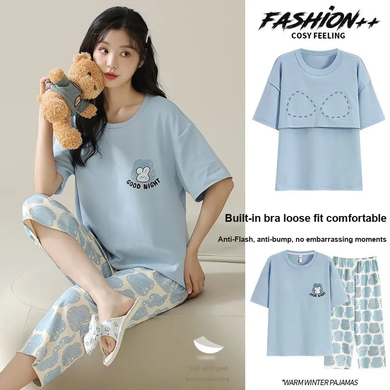 MADALLO Pajama Set Women's Sky Blue-1