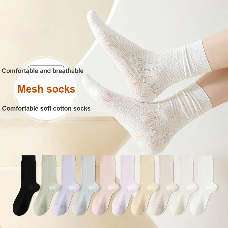 XIA.WA.ZHI.XIU Mid Calf Socks Women's Box 4 Pack-2