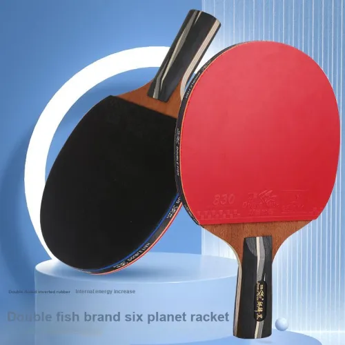 DOUBLEFISH Qilin Style Ping Pong Paddles Unisex Pure Wood Red