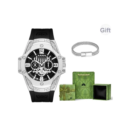 Corriberty Кварцевый механизм силиконовый ремешок мужские часы черный циферблат