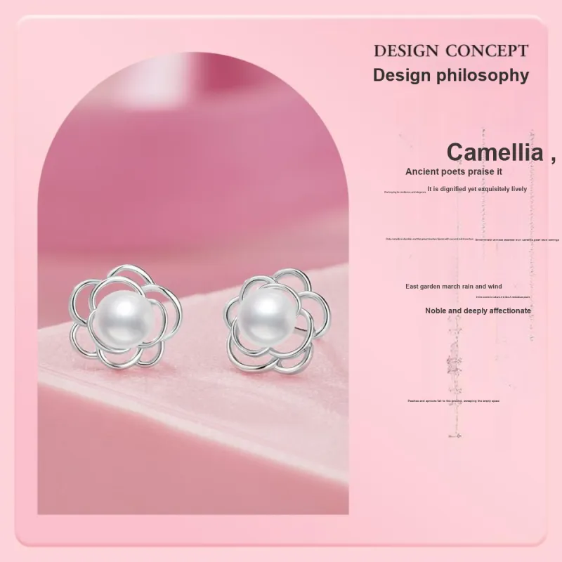 LAOMIAO Pearl Stud Earrings Women's-2