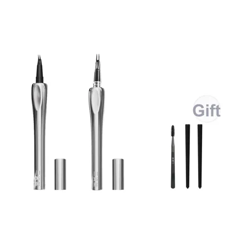 SANZITANG Фиксация Изогнутая Кончик + Тонкий Прямой Кончик Двусторонняя Кисть для Бровей Ручка Комбинация