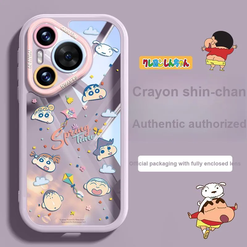 Pin Sai x SHINCHAN Silicone Material Phone Cases For Huawei Pura70Pro/70/Pura Cartoon Cute Style-13