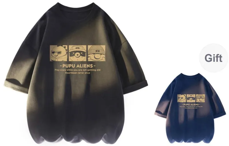 PUPU ALIENS T-Shirt Summer Unisex 2 Pack-11