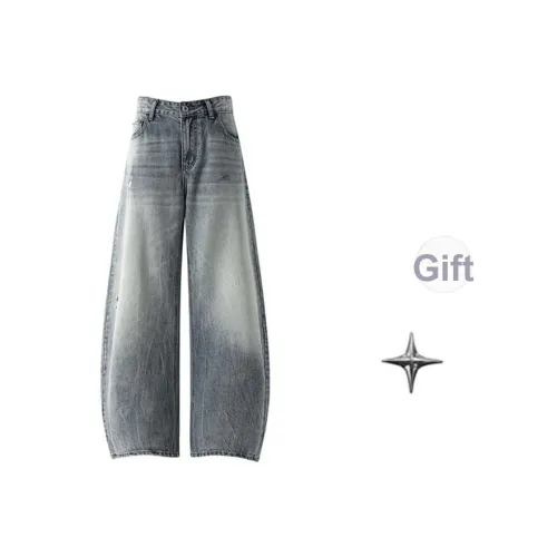 DAREASY Ностальгический синий унисекс джинсы