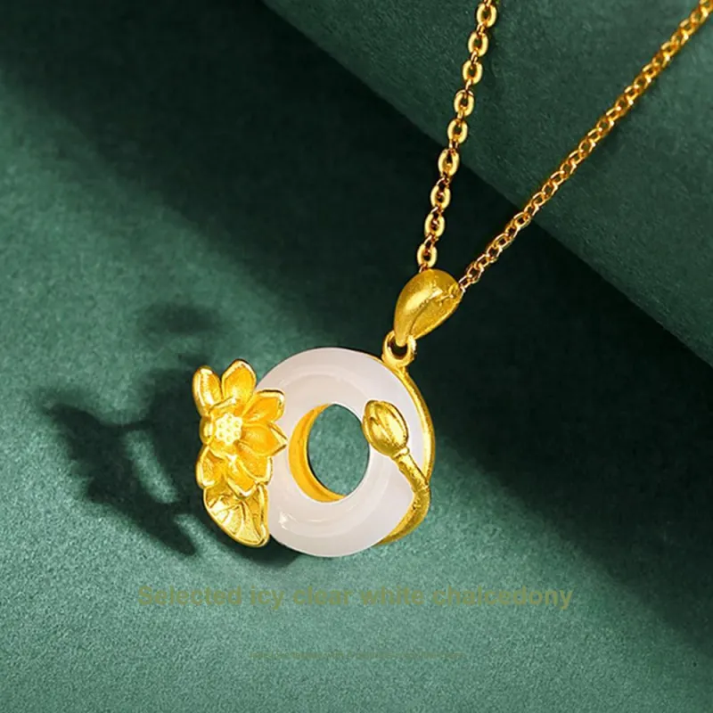 LIU GUI FU JEWELRY Chalcedony Collarbone Chain Women's-10