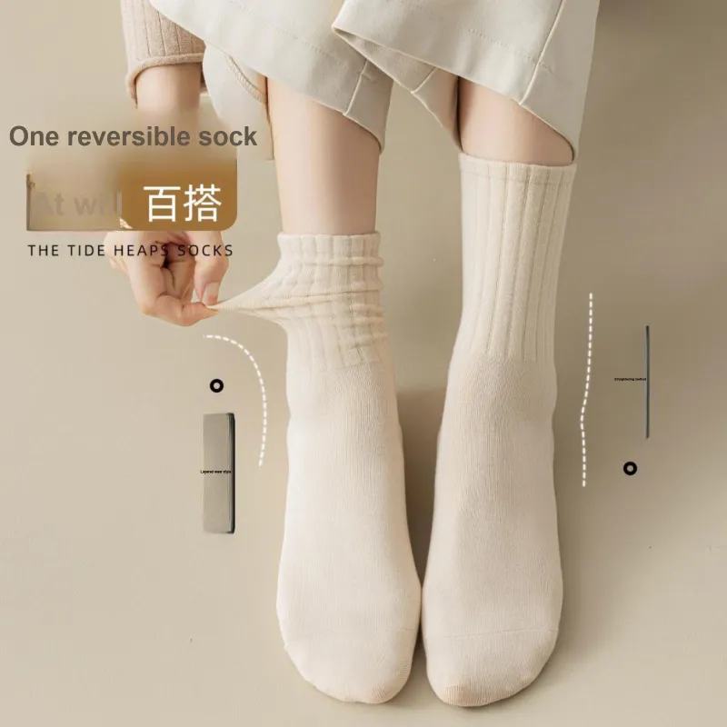 XXLLG Mid Calf Socks Women's 4 Pack-3
