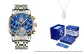 Blue Whale Box-Gold Case Blue Dial Two-Tone Gold Strap