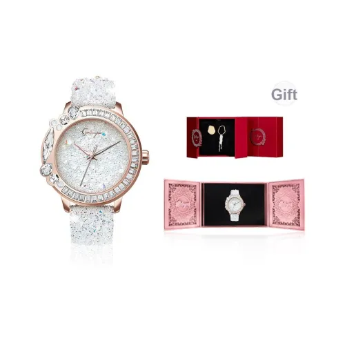 GALTISCOPIO Star Diamond Женские часы Кварцевый механизм Естественная кожа Ремешок Золото Циферблат