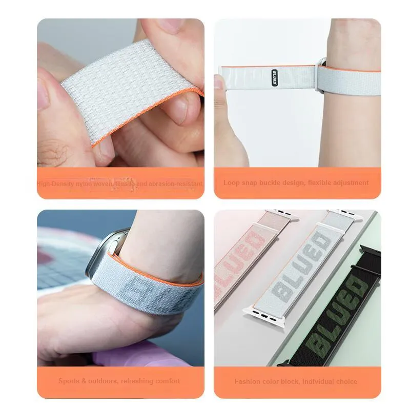 BLUEO Apple Compatibility Watch Band 220mm Nylon Material-1