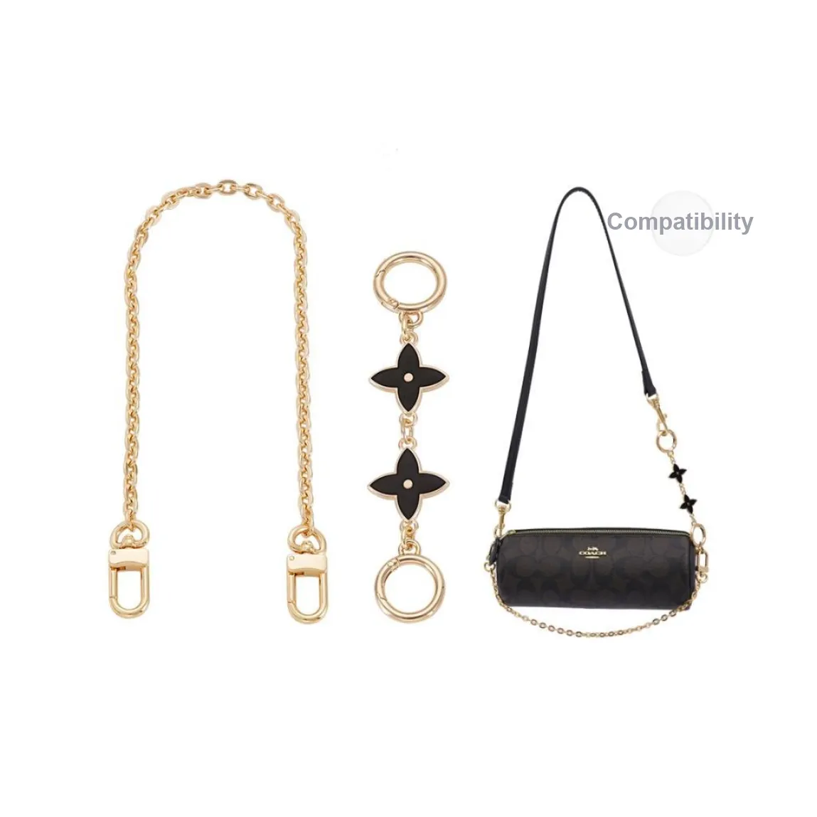 GUYI Metal Bag Accessory Women's Gold Tone