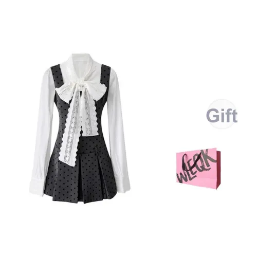 WLEQK Длинное платье с длинными рукавами женское