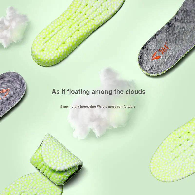 361° Etpu+Knitted Fabric Insoles Unisex Green Base With Light Gray Fabric-2
