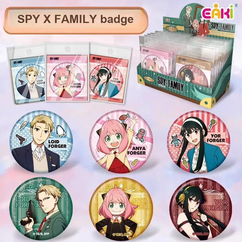 EAKI Anya Forger Loid Forger Yor Forger SPY X FAMILY Laser Double Flash Collection Badges-12